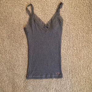 Hollister grey lace cami